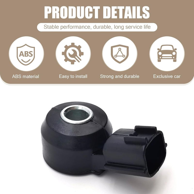Gseigvee 1 PC Car Knock Sensors, ABS Sensor Replacement Number 22060-7B000 220607B000 KS107, 2 Pin Plug and Play Ignition Knock Sensor Standard Accessories, Compatible with Most Cars (Black) - Image 4